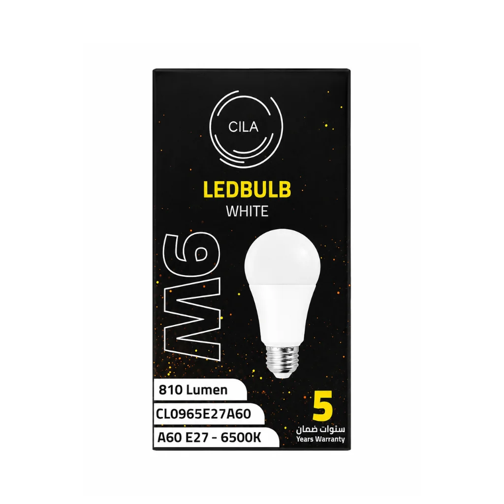 CILA 9W E27 LED A60 Bulb (6500K White, 810 Lumens)